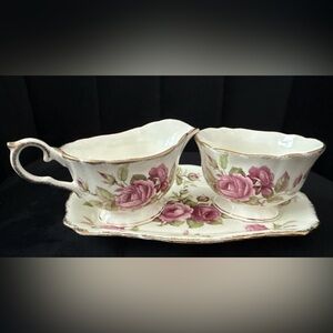 3 PIECE VINTAGE JAMES KENT LTD - LONGTON - MADE IN ENGLAND - CREAMER AND SUGAR